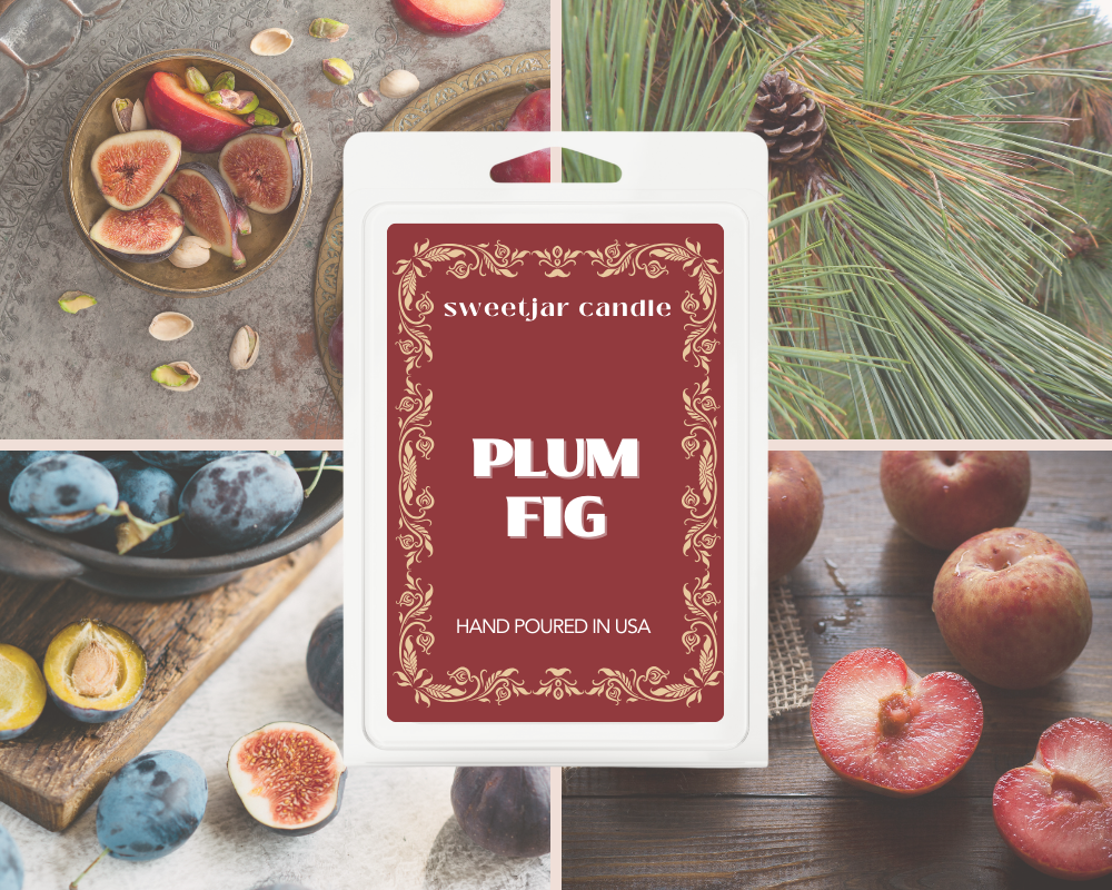 Plum Fig Wax Melt - Non Toxic Wax Melt - Natural Soy Wax Melts - Handmade in USA -  SweetJarCandle Wax Melts