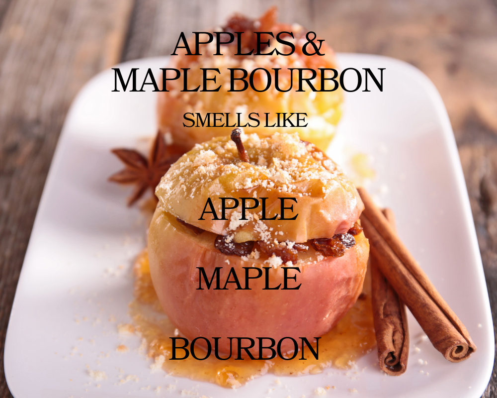 Apples & Maple Bourbon Wax Melt - Non Toxic Wax Melt - Natural Soy Wax Melts - Handmade in USA -  SweetJarCandle Wax Melts